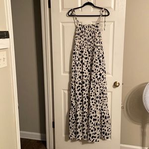 Cow print maxi dress